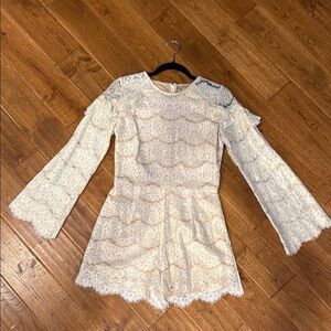 GB Gianni Bini lace one piece shorts romper